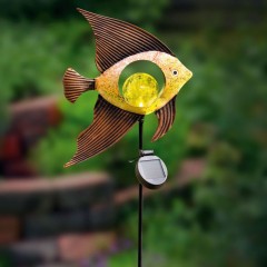 Садовый штекер "Рыбка" с подсветкой, высота 109 см